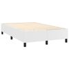 vidaXL Κρεβάτι Boxspring με Στρώμα Λευκό 120x200εκ.από Συνθετικό Δέρμα