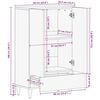 vidaXL Highboard 60x33,5x100 cm μασίφ ξύλο Mango