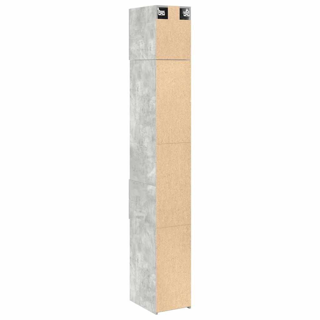 vidaXL Ντουλάπι Αποθήκευσης Στενό Γκρι 30x42,5x225 εκ. Επεξεργ. Ξύλο