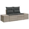 vidaXL Σετ Καναπέ Κήπου με μαξιλάρι 8 pcs Ανοιχτό γκρι Πολυ ράταν