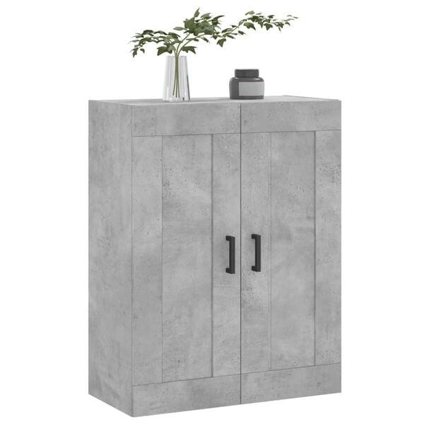 vidaXL Ντουλάπι Επιτοίχιο Γκρι Σκυροδεμ. 69,5x34x90 εκ. Επεξεργ. Ξύλο