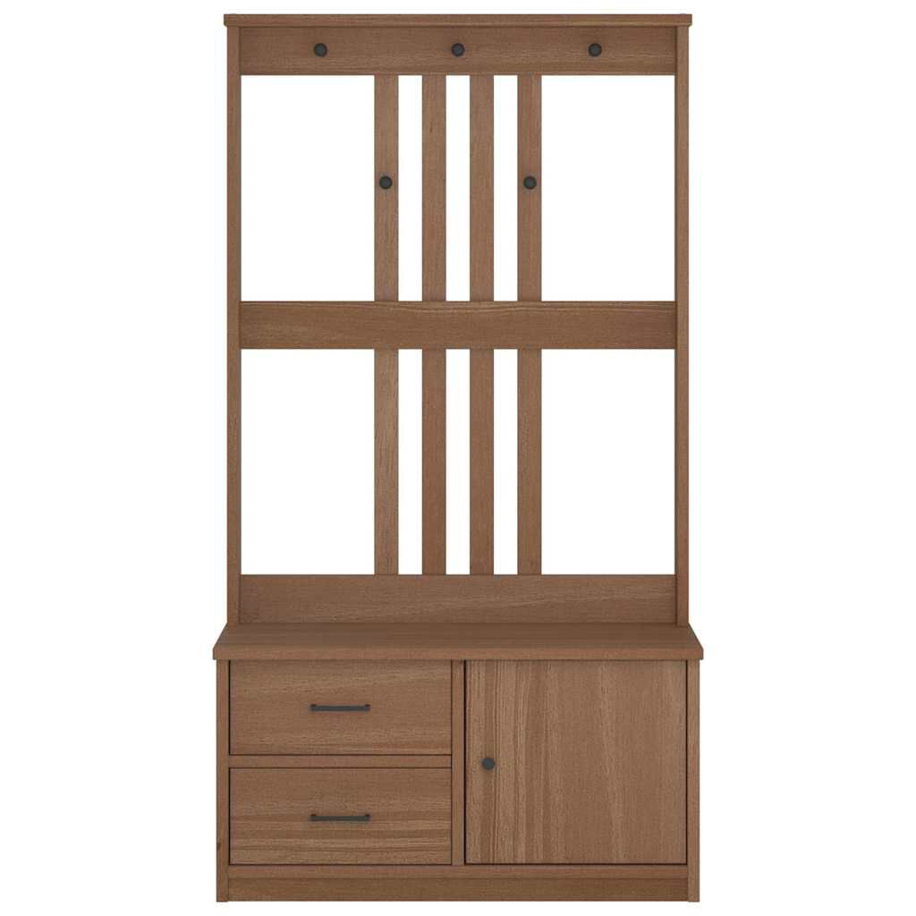 vidaXL Δέντρο χωλ "SANDENS" 87x40x159,5 εκ. Πεύκο μασίφ ξύλο