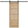 vidaXL Συρόμενη Πόρτα ORKDAL Καφέ 73.5 x 198.5 εκ. Μασίφ ξύλο πεύκου