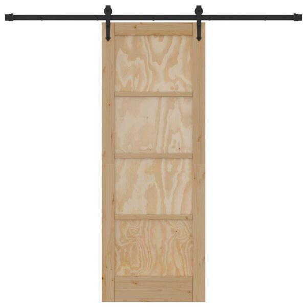vidaXL Συρόμενη Πόρτα ORKDAL Καφέ 73.5 x 198.5 εκ. Μασίφ ξύλο πεύκου