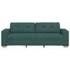 vidaXL Διθέσιος καναπές με μαξιλάρι Σκούρο πράσινο ύφασμα