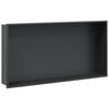 vidaXL Εσοχή Ντους Βουρστ. Μαύρο Ματ 62x32x9 εκ. Αν. Ατσάλι