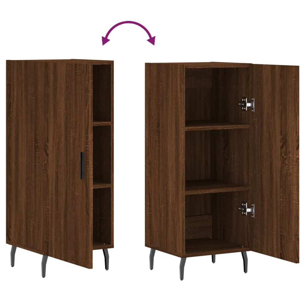 vidaXL Ντουλάπι Καφέ Δρυς 34,5 x 34 x 90 εκ. Επεξεργασμένο Ξύλο