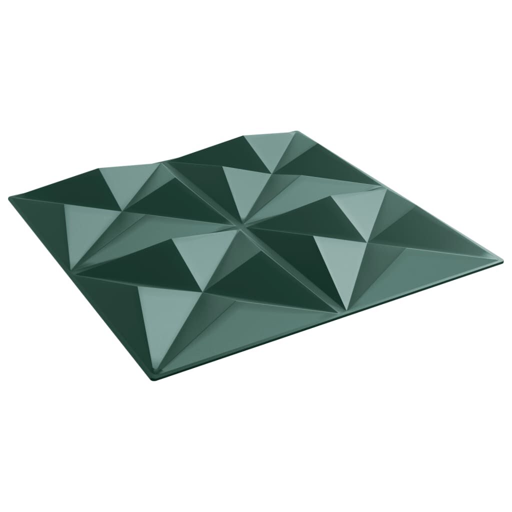 vidaXL Πάνελ Τοίχου 24 τεμ. Πράσινη Origami 50 x 50 εκ. 6 μ² από XPS