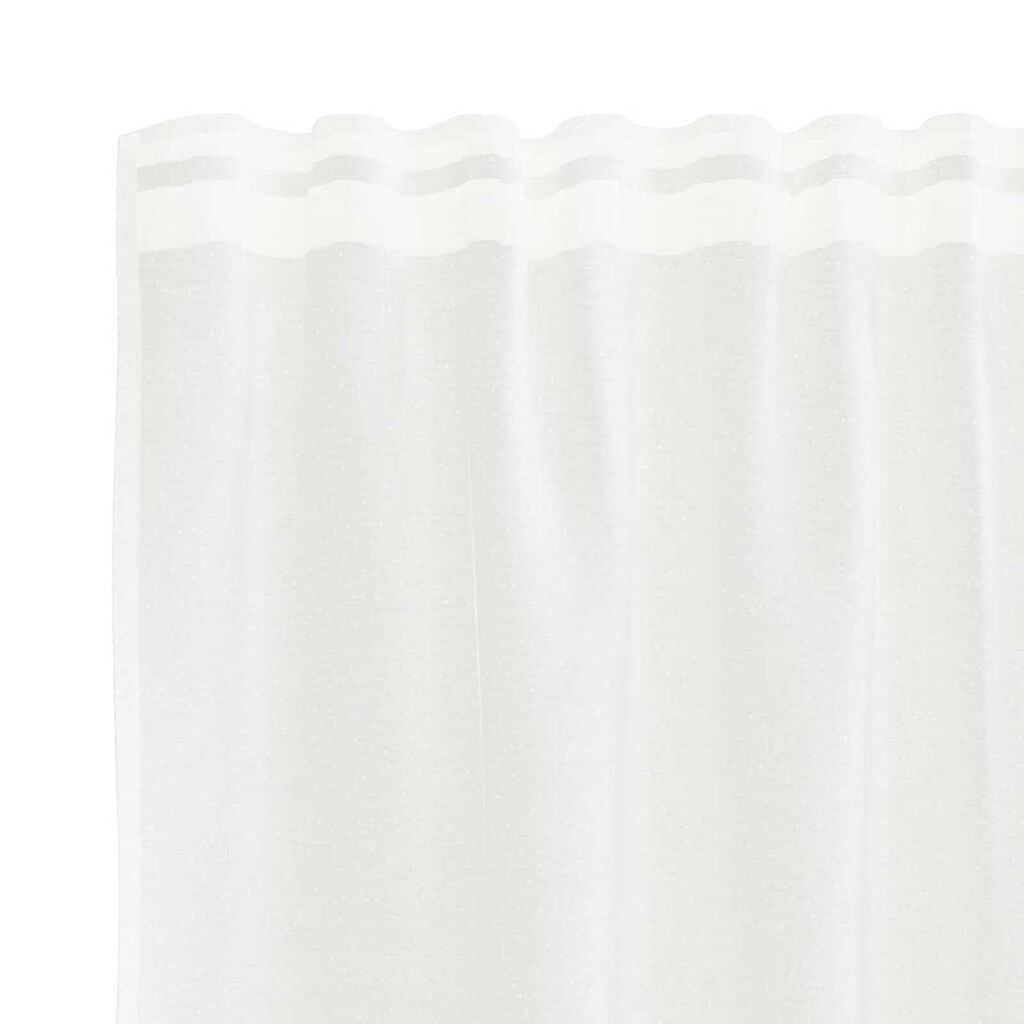 vidaXL Κουρτίνες με κουρτίνες Floral Λευκό 150 x 100 cm Πολυεστέρας