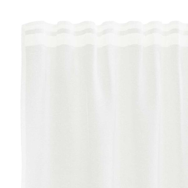 vidaXL Κουρτίνες με κουρτίνες Floral Λευκό 150 x 100 cm Πολυεστέρας