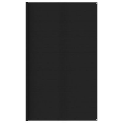 vidaXL Χαλί Σκηνής Μαύρο 400 x 400 εκ. HDPE