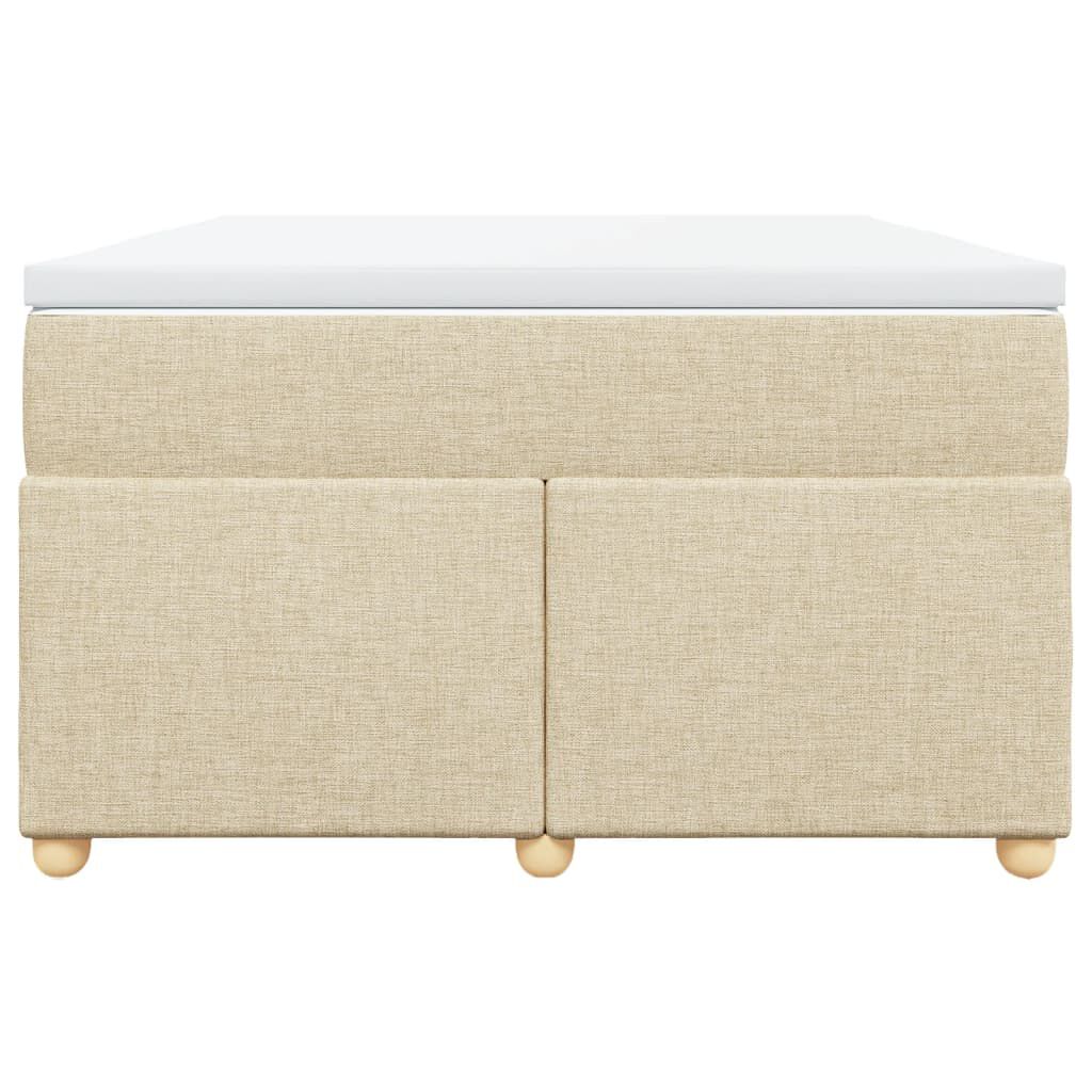 vidaXL Κρεβάτι Boxspring με Στρώμα Κρεμ 120x190 εκ. Υφασμάτινο