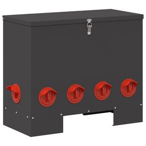 vidaXL Ταΐστρα κοτόπουλων Μαύρο 60,5 x 29 x 51 εκ.