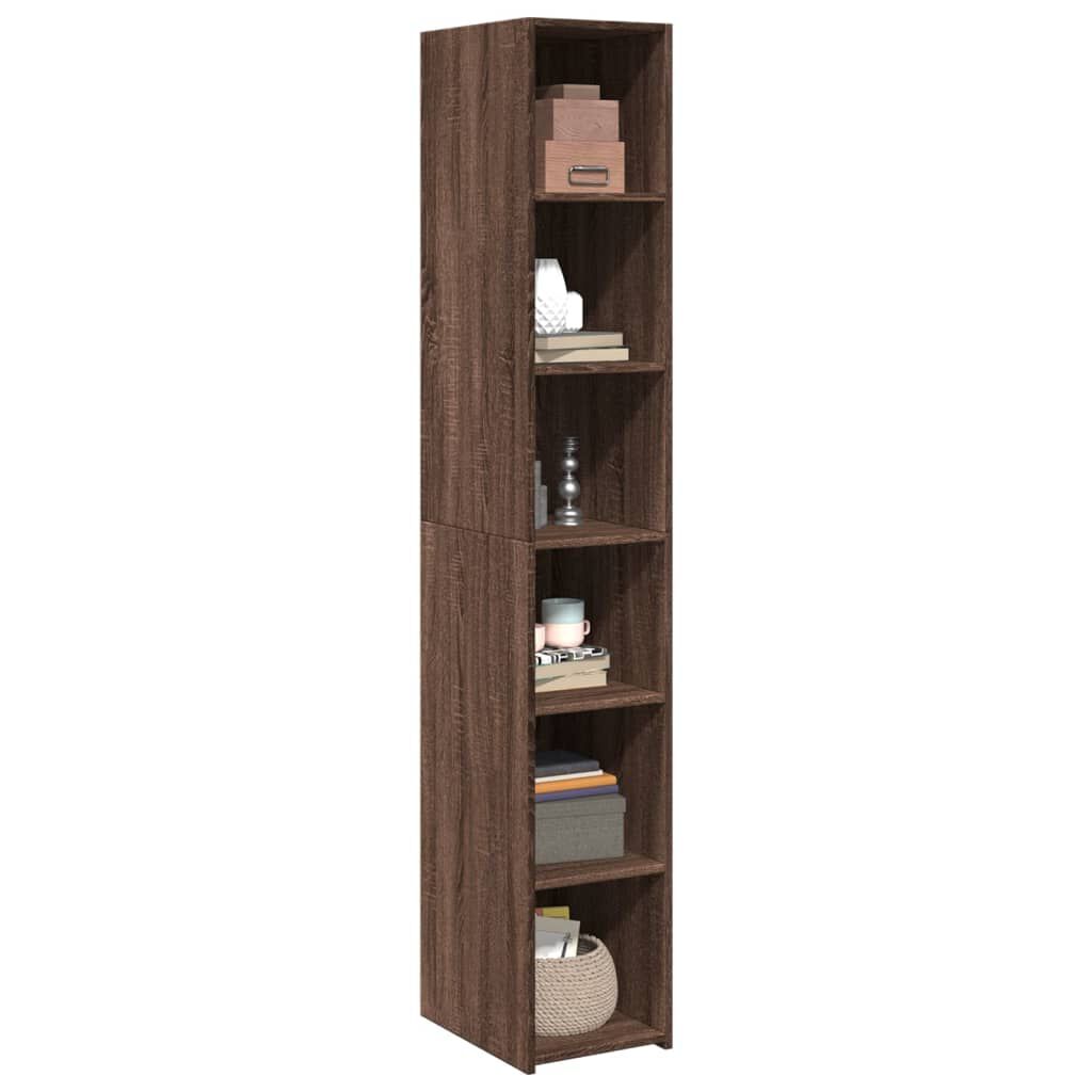 vidaXL Ντουλάπι Καφέ Δρυς 30x41x185 εκ. από Επεξεργασμένο Ξύλο