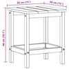 vidaXL Πλευρικό Τραπέζι Adirondack Λευκό 38 x 38 x 46 εκ. HDPE