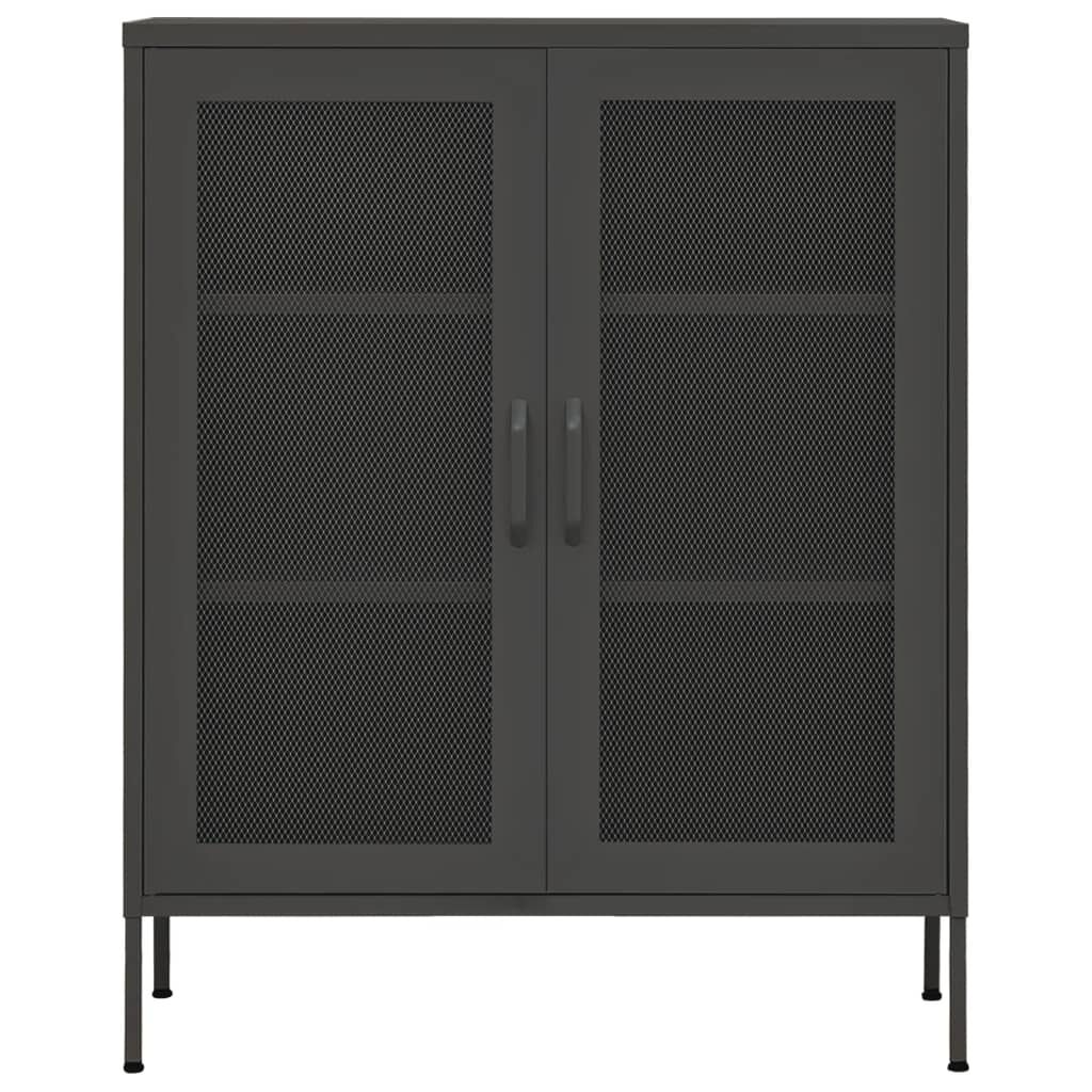 vidaXL Ντουλάπι Αποθήκευσης Ανθρακί 80 x 35 x 101,5 εκ. Ατσάλινο