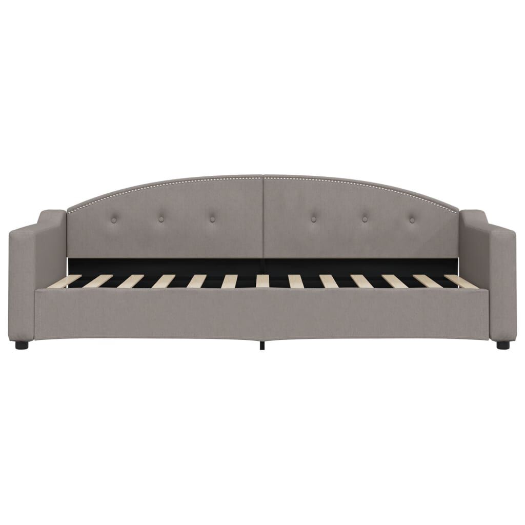 vidaXL Καναπές Κρεβάτι με Στρώμα Taupe 80 x 200 εκ. Υφασμάτινο