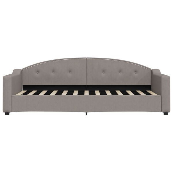 vidaXL Καναπές Κρεβάτι με Στρώμα Taupe 80 x 200 εκ. Υφασμάτινο