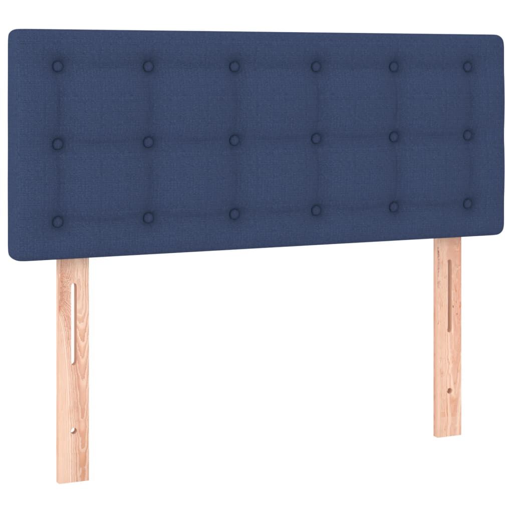 vidaXL Κρεβάτι Boxspring με Στρώμα & LED Μπλε 100x200 εκ. Υφασμάτινο