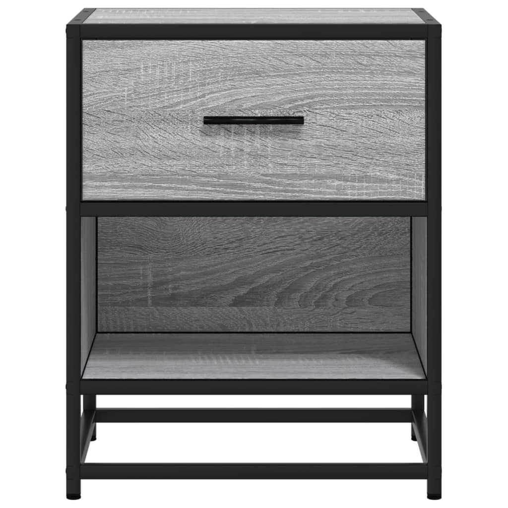 vidaXL Κομοδίνα 2 τεμ. Γκρι Sonoma 40x31x50 εκ. από Επεξεργασμένο Ξύλο