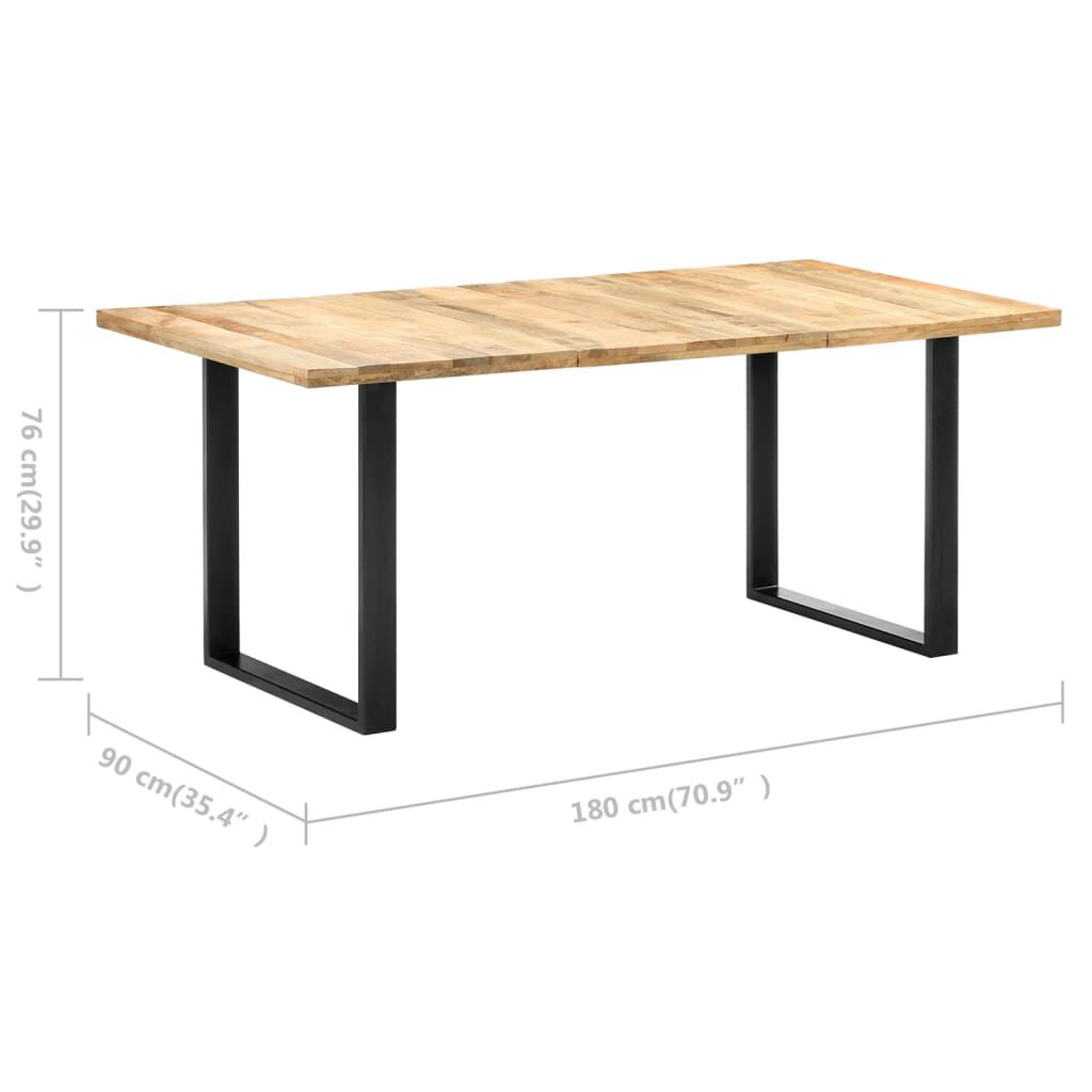 vidaXL Τραπεζαρία 180 x 90 x 76 εκ. από Μασίφ Ξύλο Μάνγκο