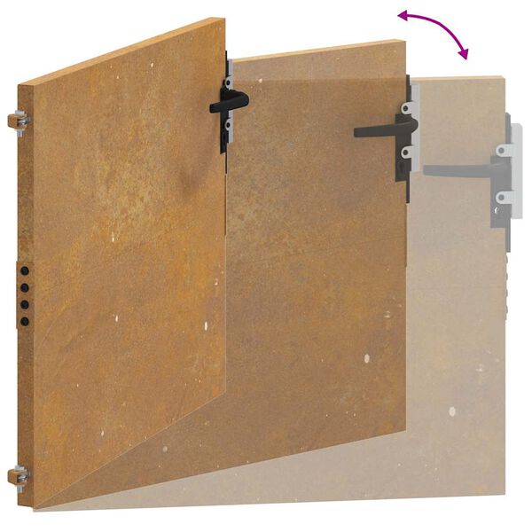 vidaXL Πύλη Κήπου 105 x 105 εκ. από Ατσάλι Corten