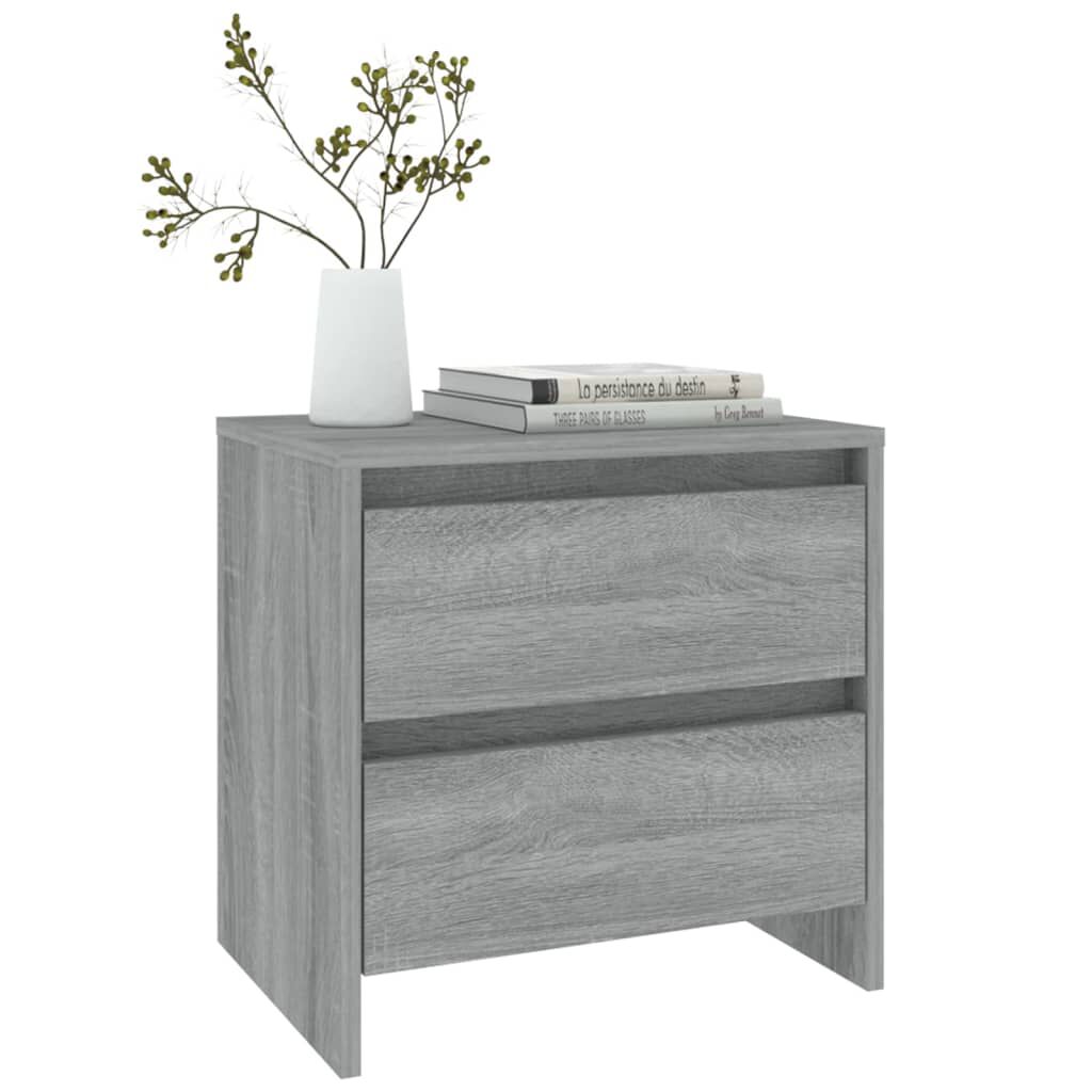 vidaXL Κομοδίνο Γκρι Sonoma 45 x 34,5 x 44,5 εκ. από Μοριοσανίδα
