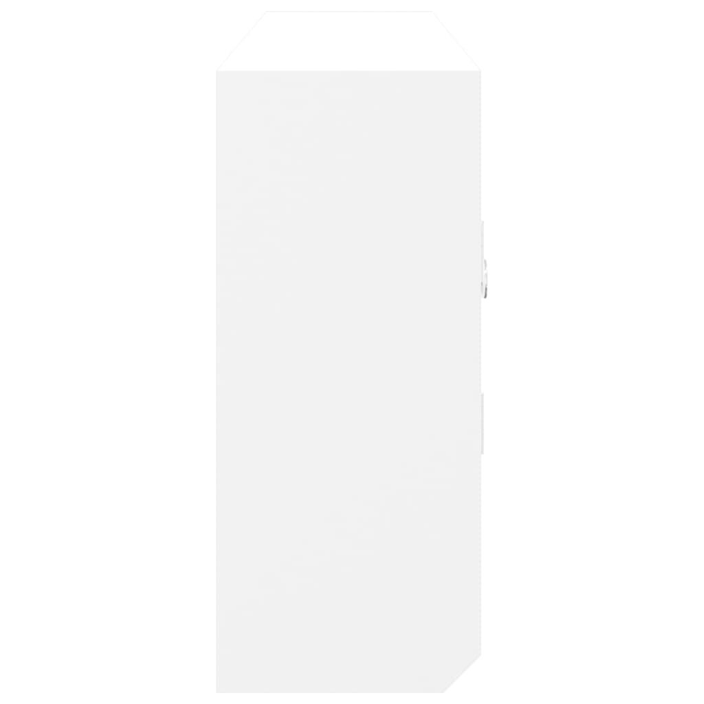 vidaXL Κλειδοθήκη Λευκή 40x8,5x20 εκ. από Επεξεργασμένο Ξύλο & Ατσάλι