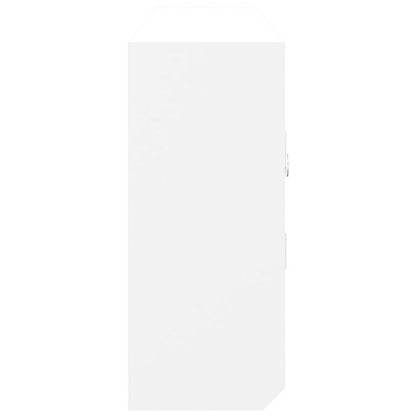 vidaXL Κλειδοθήκη Λευκή 40x8,5x20 εκ. από Επεξεργασμένο Ξύλο & Ατσάλι