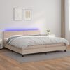 vidaXL &Kappa;&rho;&epsilon;&beta;ά&tau;&iota; Boxspring &Sigma;&tau;&rho;ώ&mu;&alpha;&LED &Kappa;&alpha;&pi;&omicron;&upsilon;&tau;&sigma;ί&nu;&omicron; 200x200 &epsilon;&kappa;. &Sigma;&upsilon;&nu;&theta;. &Delta;έ&rho;&mu;&alpha;