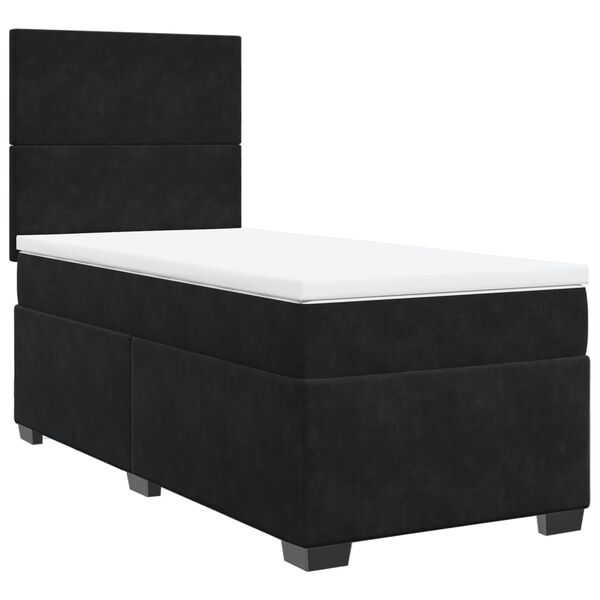 vidaXL &Kappa;&rho;&epsilon;&beta;ά&tau;&iota; Boxspring &mu;&epsilon; &Sigma;&tau;&rho;ώ&mu;&alpha; &Mu;&alpha;ύ&rho;&omicron; 90x200 &epsilon;&kappa;. &Beta;&epsilon;&lambda;&omicron;ύ&delta;&iota;&nu;&omicron;