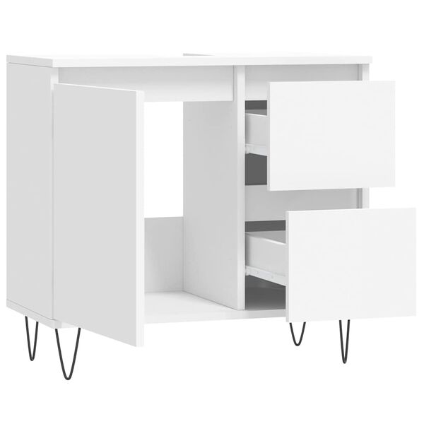 vidaXL Ντουλάπι Μπάνιου Λευκό 65 x 33 x 60 εκ. από Επεξεργασμένο Ξύλο