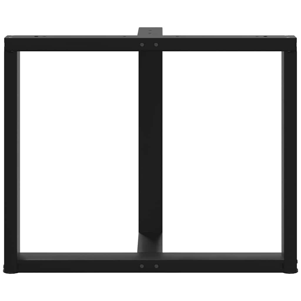 vidaXL Πόδια Τραπεζαρίας σε Σχήμα Τ, 2 τεμ. Μαύρο 90x35x(72-73) εκ. Ατσάλι