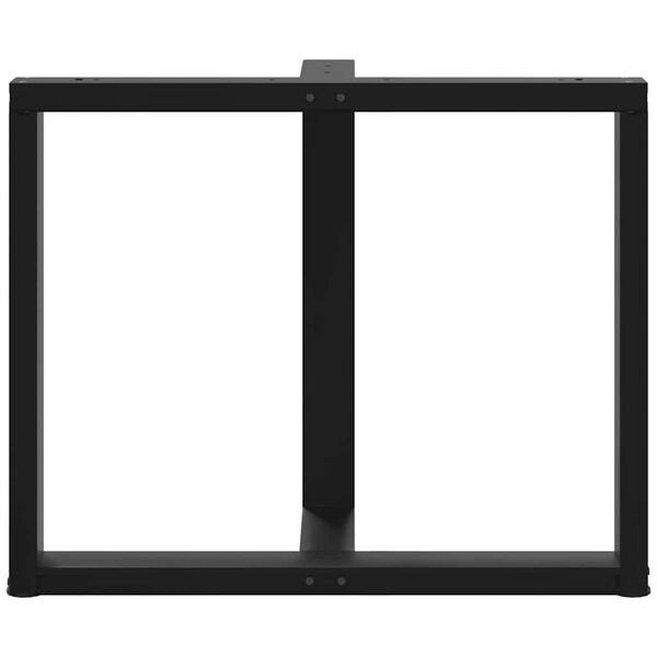vidaXL Πόδια Τραπεζαρίας σε Σχήμα Τ, 2 τεμ. Μαύρο 90x35x(72-73) εκ. Ατσάλι