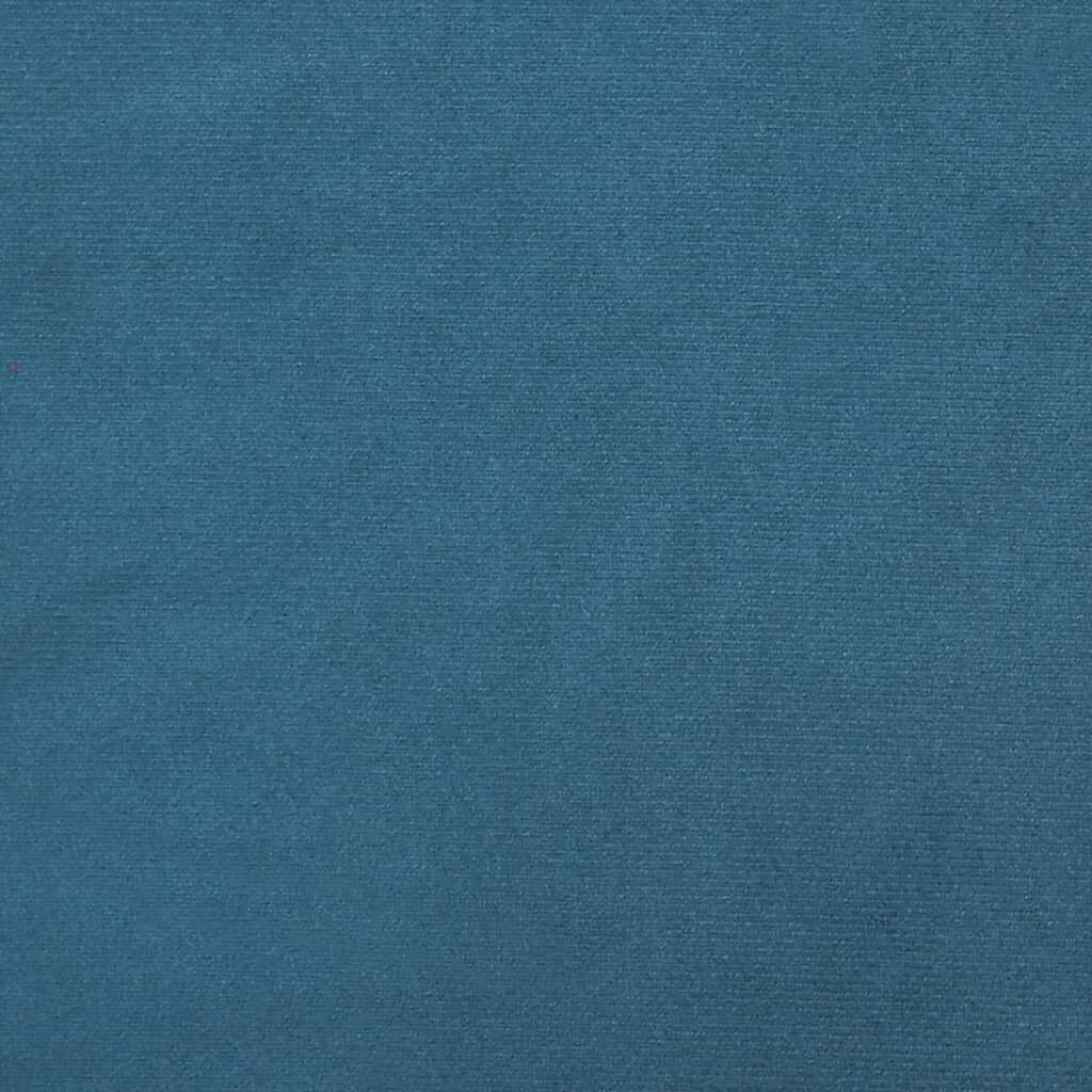 vidaXL Κρεβάτι Boxspring με Στρώμα Μπλε 140x190 εκ. Βελούδινο