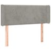 vidaXL Κεφαλάρι Κρεβατιού LED Ανοιχτό Γκρι 93x16x78/88 εκ. Βελούδινο