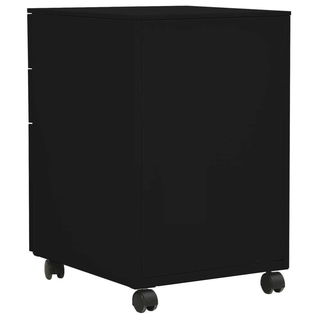 vidaXL Αρχειοθήκη Φορητή Μαύρη 39 x 45 x 60 εκ. Ατσάλινη