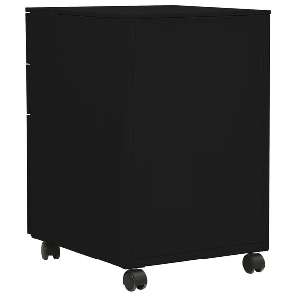 vidaXL Αρχειοθήκη Φορητή Μαύρη 39 x 45 x 60 εκ. Ατσάλινη