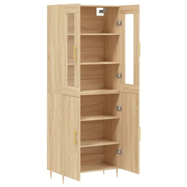 vidaXL Ντουλάπι Sonoma δρυς 69,5 x 34 x 180 εκ. από Επεξεργασμένο Ξύλο