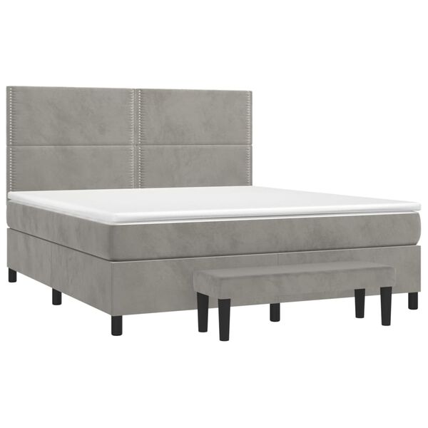 vidaXL &Kappa;&rho;&epsilon;&beta;ά&tau;&iota; Boxspring &mu;&epsilon; &Sigma;&tau;&rho;ώ&mu;&alpha; &Alpha;&nu;&omicron;&iota;&chi;&tau;ό &Gamma;&kappa;&rho;&iota; 160x200 &epsilon;&kappa;. &Beta;&epsilon;&lambda;&omicron;ύ&delta;&iota;&nu;&omicron;