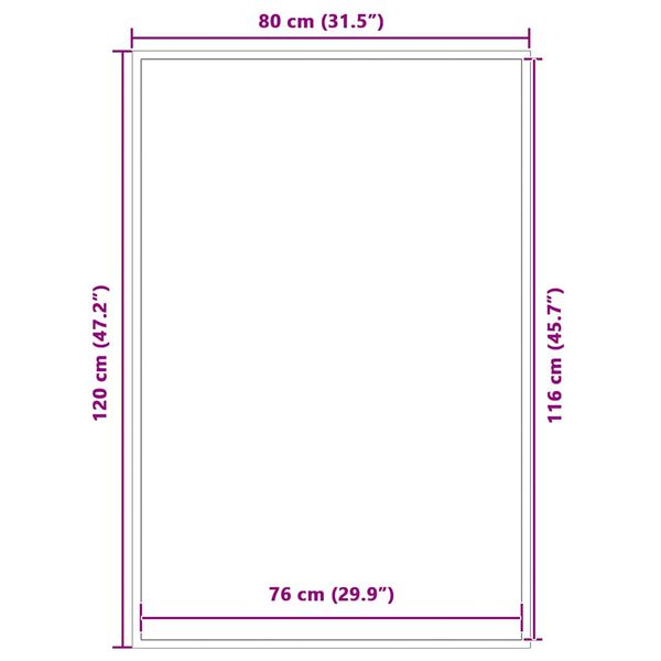 vidaXL Πατάκι Εισόδου Μαύρο 80 x 120 εκ.