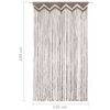 vidaXL Κουρτίνα Μακραμέ Taupe 140 x 240 εκ. Βαμβακερή