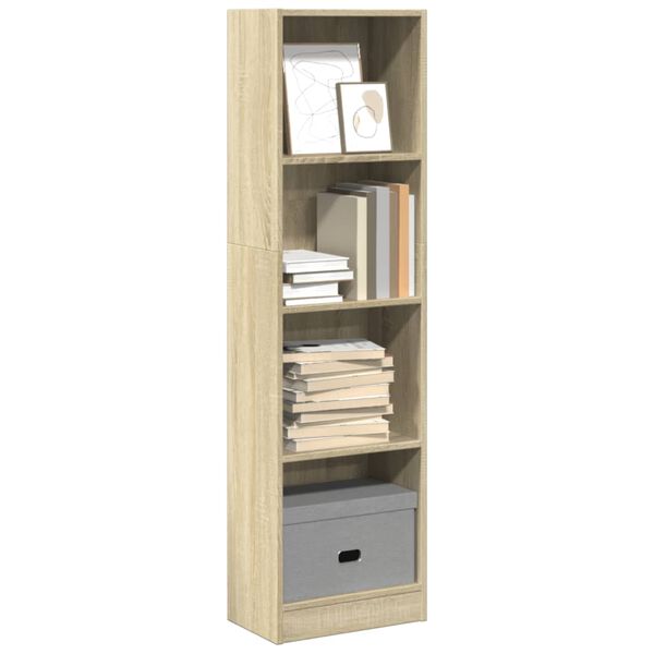 vidaXL Βιβλιοθήκη Sonoma Δρυς 40x24x143 εκ. από Επεξεργασμένο Ξύλο