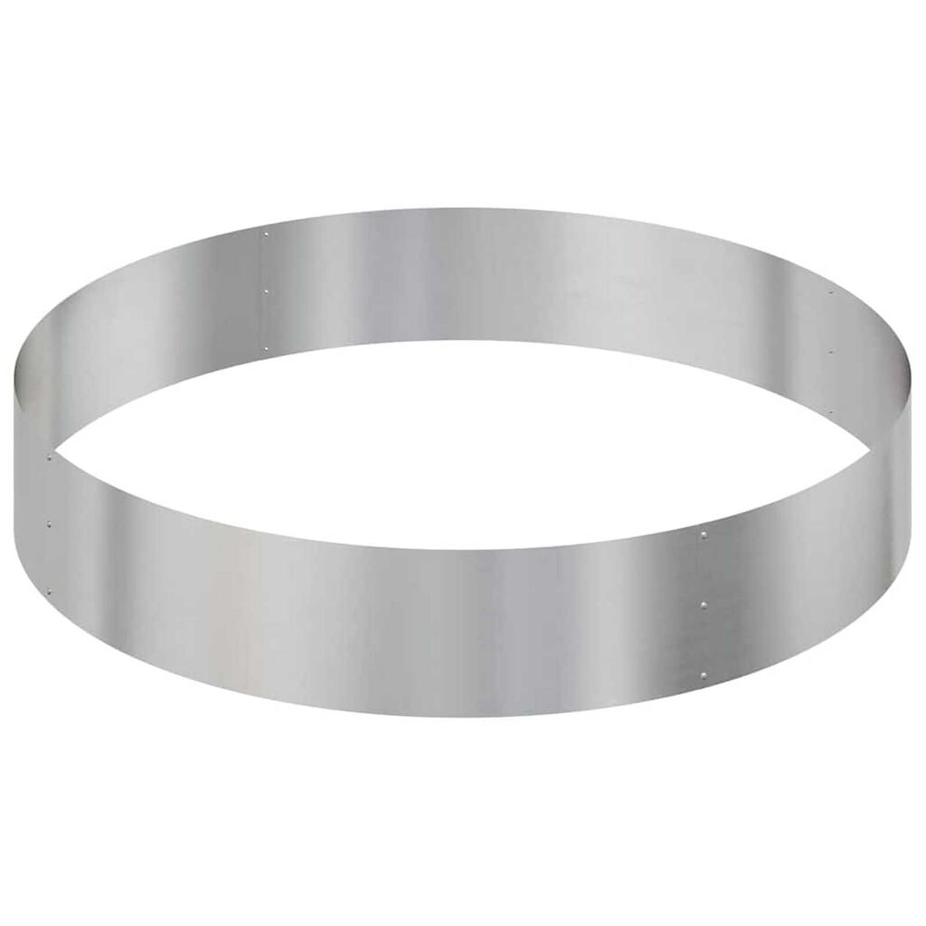 vidaXL Γλάστρα Κήπου Ασημί 120 x 120 x 20 εκ. Γαλβανισμένος χάλυβας