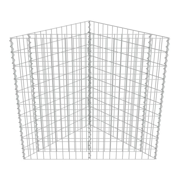 vidaXL Συρματοκιβώτιο-Γλάστρα Υπερυψωμένη 75x75x100 εκ. Γαλβ. Χάλυβας