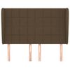 vidaXL Κεφαλάρι με Πτερύγια Σκούρο Καφέ 147x23x118/128 εκ.Υφασμάτινο