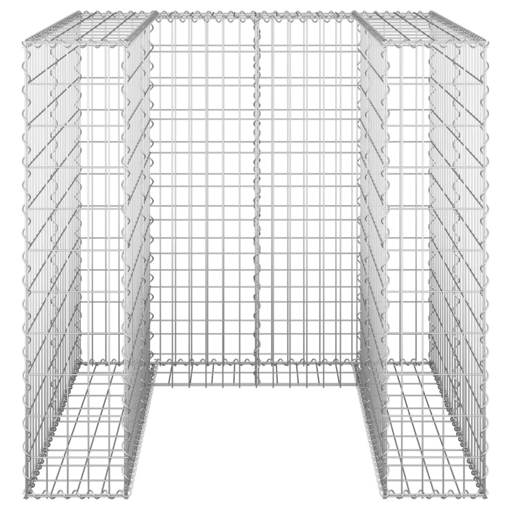 vidaXL Συρματοκιβώτιο Τοίχος για Κάδο 110x100x10 εκ από Γαλβαν. Χάλυβα