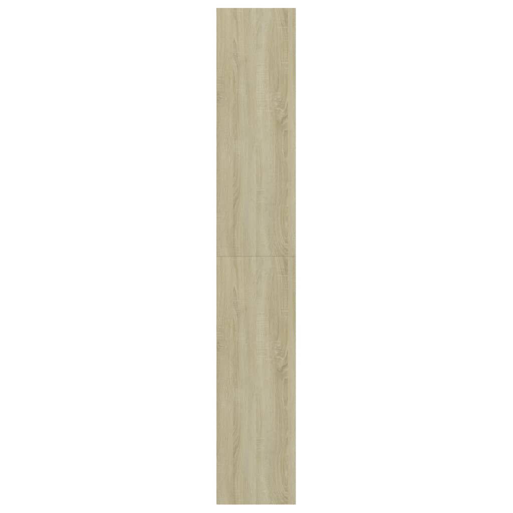 vidaXL Βιβλιοθήκη με 5 Ράφια Λευκό/Sonoma 80x30x189 εκ. Μοριοσανίδα