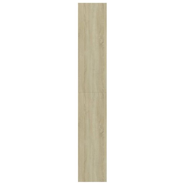 vidaXL Βιβλιοθήκη με 5 Ράφια Λευκό/Sonoma 80x30x189 εκ. Μοριοσανίδα