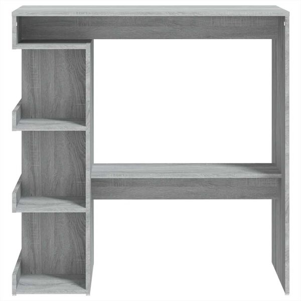 vidaXL Τραπέζι Μπαρ με Ράφια Γκρι Sonoma 100x50x101,5 εκ.